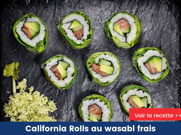 California Rolls printemps au Wasabi frais